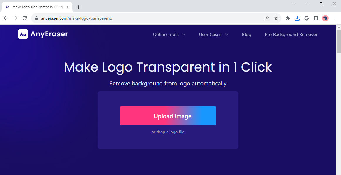 AnyEraser Make Logo Transparent
