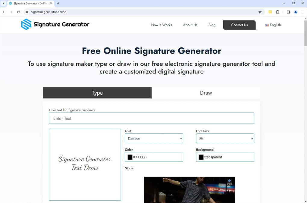 Head to Signature Generator