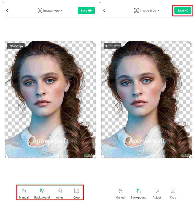 Adjust and save your picture