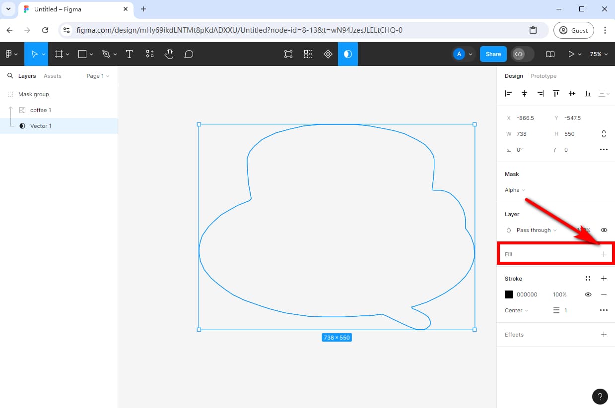 Punan ang layer ng Vector