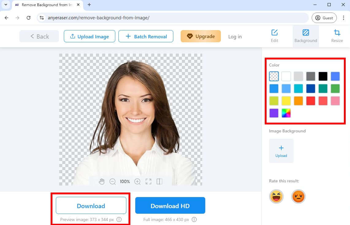 Make white background for passport photo free