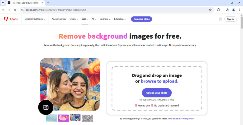 Adobe Express Background Remover
