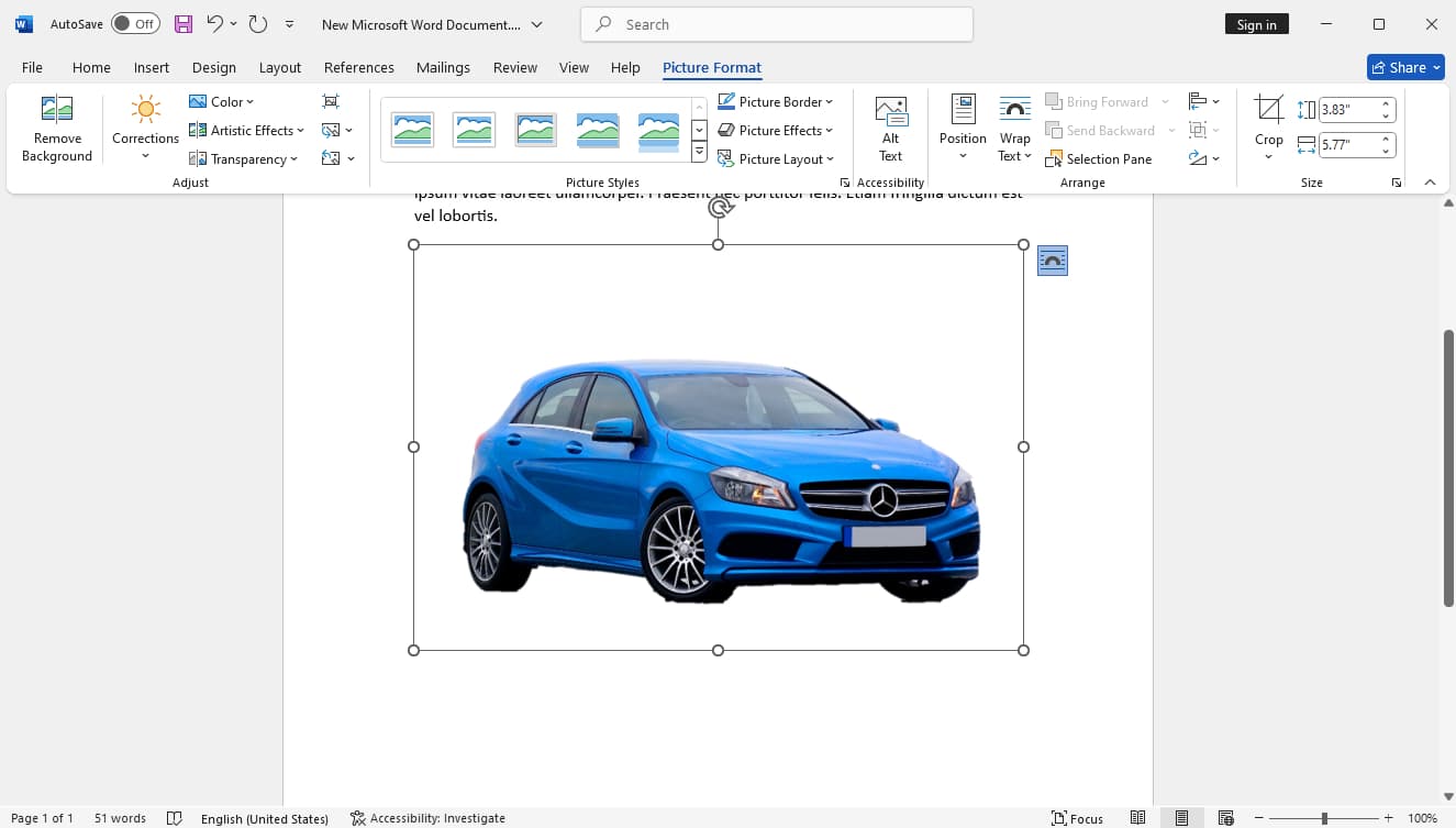 Hintergrund in Word entfernen